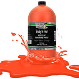 Pouring Masters Neon Bikini Orange Acrylic Ready to Pour Pouring Paint Premium 64Ounce PreMixed WaterBased for Canvas, Wo