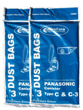 EnviroCare Replacement Vacuum Bags for Panasonic Type C C3 C3 Canisters 6 Bags