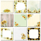 Saypacck 9 Pads Sunflower Sticky Notes Cartoon Self Stick Notepads 3x3 Inches Notes Adhesive Memo Pad Office Decor Gifts for Stu