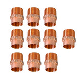 (10pcs) EZ-FLUID 1/2 C X MIP LF Copper Male NPT Adapter Pressure Copper Fittings,Sweat Solder Connection for Residential,Commerc