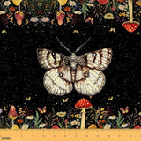 Feelyou Kids Death Moth Fabric by The Yard Kids 1 Yard Cute Mushroom Waterproof Outdoor Fabric Boys Girls Western Boho Upholster