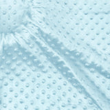 Homiest Minky Dot Fabric by The Yard, 2 Yards x 60 Inch Wide Soft Plush Fabric Light Blue Fleece Fabric, Cuddle Minky Fabric for