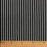 Printed Dark Black and White Striped Fabric Cotton for Summer Shirt Dress Halloween Costume Christmas Decor Width 59 Inch (2 Yar