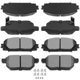 AUTOMUTO 8PCS Front & Rear Disc Brake Pads Set D1423 D1184 For Lexus CT200h 2011-2017,For Toyota Prius 2012,For Toyota Prius Plu