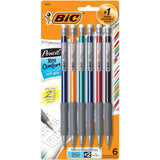 BIC Mechanical Pencil Xtra Comfort, 0.5 mm, Assorted Barrel (BICMPFGP61), 6 count