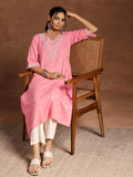 Libas Women'S Viscose Rayon A-Line Kurta (29201_Pink Pink M