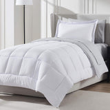 Nestl 5 Piece Twin XL Comforter Set - White Reversible Bed in a Bag - Complete Twin XL Size Bedding Set with Sheets, Pillowcase