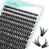 Individual Lashes 9-16mm Mixed Tray 240pcs Cluster Lashes Natural Look 60D C Curl DIY Eyelash Extension Volume Lash Clusters Eye