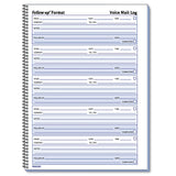 Rediform 51114 Voice Mail Wirebound Log Books 8 x 10 5/8 500 Sets/Book