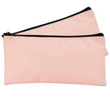 DALIX Bank Bags Money Pouch Securi Deposit Utility Zipper Coin Bag Pink 2 Pack