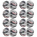 MABOZOO Tie Dye Chunky Yarn for Crocheting & Knitting, 8 Pack - Soft Plush Grey Fluffy Jumbo Chenille Yarn,Giant Thick Fuzzy Bul