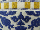 Plutus Brands Plutus Aztec City Handmade Throw Pillow, 16 X 16, Blue/White