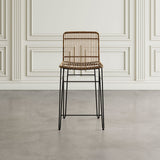 Jofran Inc. Weaver Hairpin Rattan Counter Barstool (Set Of 2)