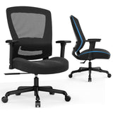 T96C Ergonomic Home Office Chair, Mesh Computer Desk Chair with 4D Armrests, Adjustable Lumbar Support,Tilt Function, Executive
