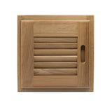 Whitecap 60721 Teak Louvered Door and Frame 12 x 12, Left Hand Opening