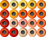Soft 20 Colors Classic Crochet Thread 20 Pack,100% Cotton (Than-972-722)