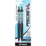 Pilot, Precise V5 RT Deco Collection Refillable & Retractable Liquid Ink Rolling Ball Pens, Extra Fine Point 0.5 mm, Black, Pack