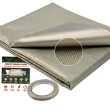 Faraday Fabric 43.3x98 Faraday Cloth with 0.6''W Faraday Tape for DIY Faraday Cage,Military Grade Blocking Cloth for WiFi,Cell,B