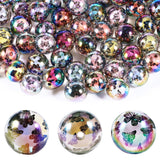 15Pcs Acrylic Beads Round 16mm UV Bead in Bead with Butterfly Print Fit for DIY Jewelry Bracelet Necklace Keychain Beadable Pens