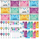 Yeaqee 48 Pcs Nurse Christmas Appreciation Gifts Set Bulk Include Makeup Cosmetic Bag Pocket Journal Notebooks Ballpoint Pen Bad