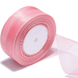 Bsikon 1-1/2 Inch Sheer Organza Ribbon 50 Yards Pink Chiffon Ribbon for Gift Wrapping,Bouquets,Wedding,DIY Craft