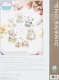 Dimensions Stamped Cross Stitch Tiny Treasures DIY Baby Quilt Kit, 34 x 43
