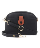 Blackspade Madison Crossbody Stylish Faux Vegan Leather Purse With Secure Zip Closure (Black)