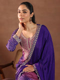 Libas Women'S Silk Blend Kurta Set (49508 Purple S