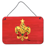 Caroline'S Treasures Christmas Fleur De Lis Tree With Lights Wall Or Door Hanging Prints, 8 X 12