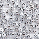 Yiizzxin 200Pcs Round Ancient Silver Letter A Beads,4x7mm Flat Letter-a Bead for Bracelets,Alphabet Beads for Jewelry Making DIY