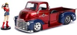 Jada Womens 1952 Coe Pickup W/Wonder Figure (Red)