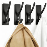 pickpiff Self Adhesive Coat Hooks for Hanging: Heavy Duty Stainless Wall Hook for Towel, Backpack, Hat, Sturdy Metal Hanger for