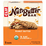 CLIF Nut Butter Bar - Peanut Butter - Filled Energy Bars - Non-GMO - USDA Organic - Plant-Based - Low Glycemic - 1.76 oz. (5 Pac