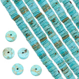 SUNNYCLUE 1 Box 122Pcs Gemstone Heishi Beads 8mm Natural Howlite Flat Round Beads Disc Stone Loose Spacers for Jewelry Making Be