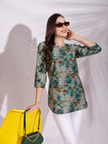 Smowkly Ethnic Kurta || Printed Cotton Kurta || Womens Casual Wear || Colorful Traditional Top || Comfortable Womens Fashion || Stylish Ethnic Clothing (1450_Green_M)