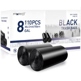 FORID 8 Gallon Scent Free Black Trash Bags - 110 Count