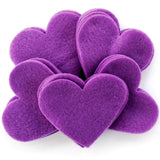 Playfully Ever After 3 Inch 28pc Felt Hearts (Purple)