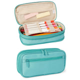Amazon Basics Large capacity pencil cases cyan mild