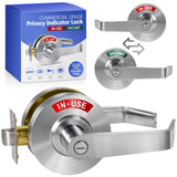 Hawaminent Privacy Indicator Lever Lock - Vacant Occupied Bathroom Lock, In-used or Vacant, Commercial Grade, Bathroom Door Hand
