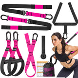 Home Resistance Training Kit, Suspension Trainer Straps with Adjustable Extension, Door Anchor, and Carry Bag - Strength Trainin