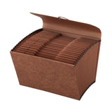 Office Depot Brand Faux Leather Expanding File, AZ, 21 Pockets, Legal Size, Brown