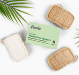 Purle Natural Kitchen Sponges, EcoFriendly, Compostable Dish Sponges, Loofah & Cellulose Scrubbers, PlasticFree, ZeroWaste, B