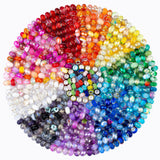 LAIDANLA Rainbow Large Hole Beads, 200pcs 15mm European Style, Resin, Plastic, Acrylic, Round, Loose Beads for Jewelry Making, C