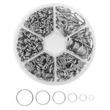 Mandala Crafts Assorted Stainless Steel Double Jump Rings for Jewelry Making - 540 Pcs Small Split Key Rings Set for Crafts, DIY