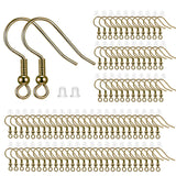 BEADNOVA Fish Hook Earring Hooks 150pcs Earring Findings with Backs for Ear Wire Supplies Ear Post Making DIY (150pcs Copper Ear