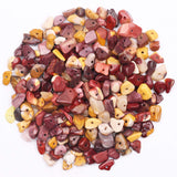 500 pcs Natural Chip Stone Beads, Mookaite 5-8 mm Irregular Gemstones Healing Crystal Loose Rocks Bead Hole Drilled for Jewelry