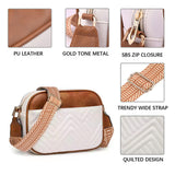 Adisa Women'S Girls Color Block Cross Body Sling Bag With Printed Belt (Sl5150-Whi),White,,B0DXR4RQR7