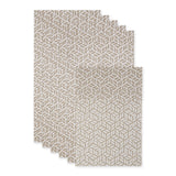 Stone Abstract Leaf Print Fridge Liner Set/6