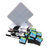 Flipside Products Double Sided Rectangular Graph Dry Erase Answer Paddles w/Black Dry Erase Marker and Erasers, Auction Handheld
