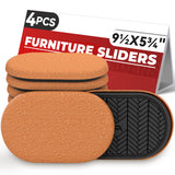 Felt Furniture Sliders for Hardwood Floors, PISAO 32 PCS 3 Heavy Duty Furniture Movers - Unique Non-Scratch Design, Thick Fe